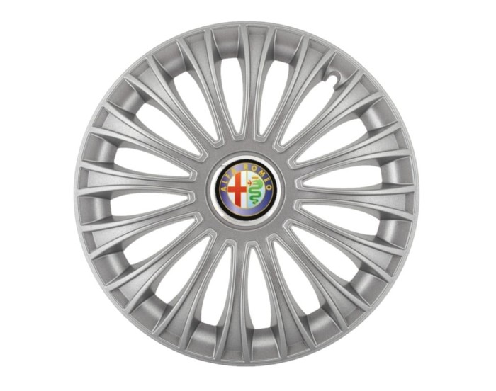 Set 4 capace roti Dino cromat R16 pentru gama auto Alfa Romeo