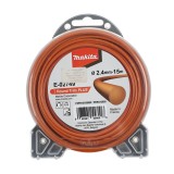 Fir motocoasa Makita E-02749 PERS12680, profil rotund, PVC, 2.4 mm x 15 m
