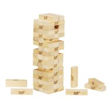 Joc din lemn jenga, pentru copii si parinti, 54 piese, 6 ani plus