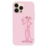 Husa compatibila cu Apple iPhone 12 model Pink Panther, Silicon, TPU, Viceversa, Transparent, Carcasa