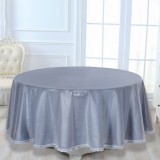 Față de Masă Rotundă Dantelată Transparentă Vinil 180cm - Protecție Elegantă Masă