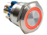 Comutator anti-vandalism E-SWITCH, IP65, iluminare RGB, 2A/48VDC