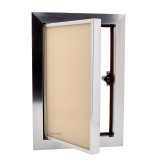 Usa Vizitare Aluminiu Crom Sticla Bej 20x30 cm Apometru Revizie Baie Bucatarie