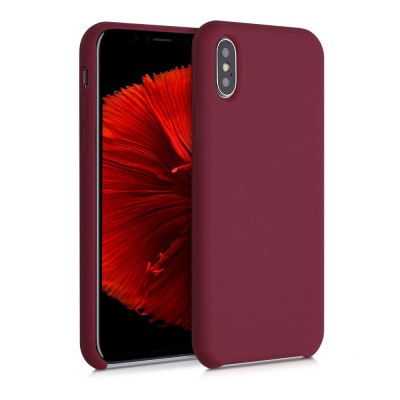 Husa pentru Apple iPhone X / iPhone XS, Silicon, Rosu, 42495.209 foto