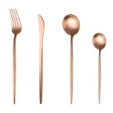 Tacamuri JZ098RG, inox, roz, set 24 piese