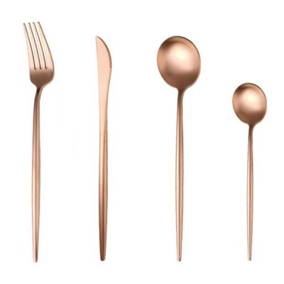 Tacamuri JZ098RG, inox, roz, set 24 piese foto