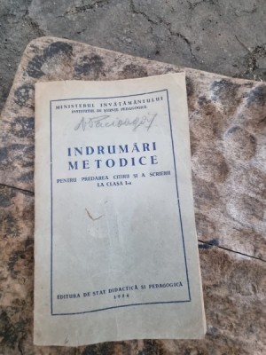Ministerul Invatamantului - Institutul de Stiinte Pedagogice - Indrumari Metodice pentru predarea citirii si a scrierii Clasa I-a foto