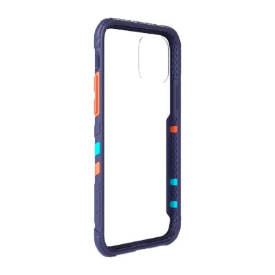 Husa Cover Hard X-Fitted Chameleon pentru iPhone 12 Pro Max Transparent Rama Albastru foto
