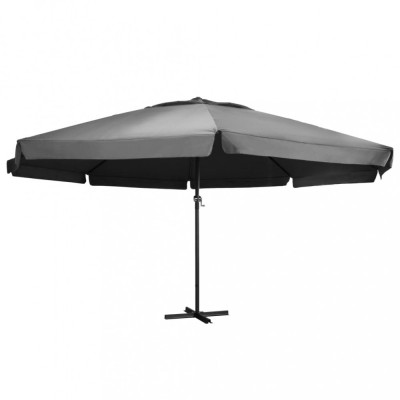 vidaXL Umbrelă de soare cu st&amp;acirc;lp aluminiu, antracit, 600 cm foto