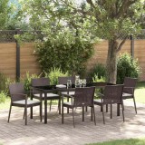 Cumpara ieftin Set de masă pentru grădină 7 pcs Maro Rattan poli