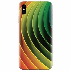 Husa silicon pentru Apple Iphone X, 3D Multicolor Abstract Lines foto