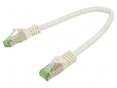 Cablu Patch S/FTP Cat 8.1 LSZH Alb 0,25m 26AWG foto