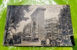 F969R- Franta-Automobile- masini de epoca pe B- dul si Poarta Saint- Denis. Carte postala veche interbelica cca 1920-1940 stare buna, 14/9 cm.