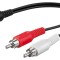 Cablu adaptor audio Y STEREO 2x RCA tata la 1x RCA mama 0.2m 50008 Goobay