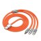 Cablu de incarcare Fast Charge, 3 in 1, 120 W, Lungime 2 m, Material silicon la exterior si cupru la interior, CIP incorporat, R