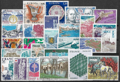 C2977 - lot timbre stampilate Franta foto
