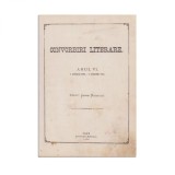 Publicația &bdquo;Convorbiri Literare&rdquo;, anul VI, 12 numere, 1 aprilie 1872 - 1 martie 1873, cu &bdquo;Egipetul&rdquo; și &bdquo;Sărmanul Dionis&rdquo; de M. Eminescu și &bdquo;Dumbrava R