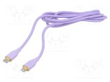 Cablu USB 2.0 GEMBIRD 1,5m USB C - Lightning violet