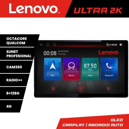 Navigatie universala 2din-2 ecran 13&quot; 2K 8+128 Android Waze USB Navigatie 4G 360 Toslink Youtube Radio CarStore Technology