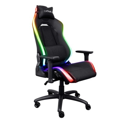 Scaun gaming Trust GXT 719 Ruya, iluminare RGB, 5 roti, foto