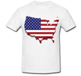 Cumpara ieftin Tricou &quot; America map in flag &quot;