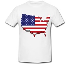 Tricou &amp;quot; America map in flag &amp;quot; foto