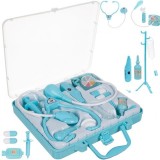 Set trusa medicala 13 piese, pentru copii, micul doctor, Albastru, Oem