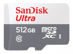 Card de memorie Sandisk Ultra 512GB MicroSDXC Clasa 10 UHS-I Tablet Packaging + Adaptor SD foto