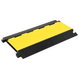 Rampa Protectie Cabluri 5 Canale 90cm Cauciuc Galben vidaXL - Protectie Furtunuri, Greutate Max 10T