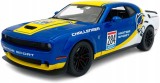 Macheta Dodge Challenger SRT Hellcat Widebody 1:24 albastru cu galben