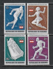 Burundi 1976 - Jocurile Olimpice de Iarna - Innsbruck 4v SERIE INCOMPLETA MNH