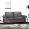 VidaXL Canapea cu 2 locuri, gri, 120 cm, piele ecologică 359501