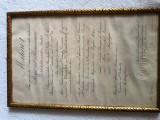 BREVET REGAL, document de investire membru al Ordinului Coroana Romaniei , anul 1928 ,MIHAI I