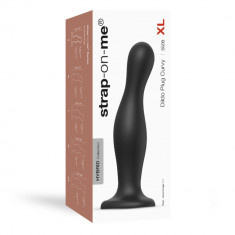 Dildo vaginal anal și vaginal, negru și aerodinamic foto