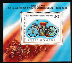 Romania 1985 - PRIMA MOTOCICLETA - MNH foto