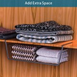 Raft Suspendabil Metalic Organizator pentru Textil Negru 40x26x13cm, CMCLASS
