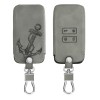 Husa Cheie Auto pentru Renault / Dacia - 4 Butoane - Keyless Go, Piele nabuc, Gri, 48565.07, Kwmobile