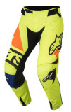 Pantaloni Moto Alpinestars Mx Techstar Factori Negru / Albastru / Portocaliu / Galben Marimea 28 3721018/574/28