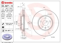 BREMBO 09.A971.11 PRIME LINE - UV Coated Disc frana