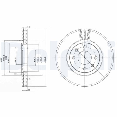 DELPHI BG2872 Disc frana foto