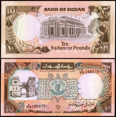 Sudan 1991 - 10 pounds UNC foto
