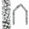 VidaXL Ghirlandă de Crăciun cu zăpadă, verde, 5 m, PVC 320967