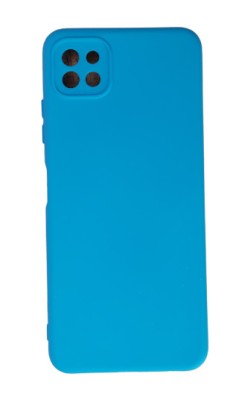 Husa silicon protectie camera cu microfibra Samsung Galaxy A22 5G Albastru foto