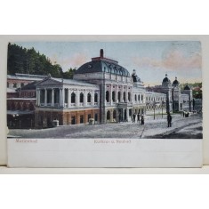 MARIENBAD - KURHAUS u. NEUBAD , CARTE POSTALA ILUSTRATA , EMBOSATA , 1911