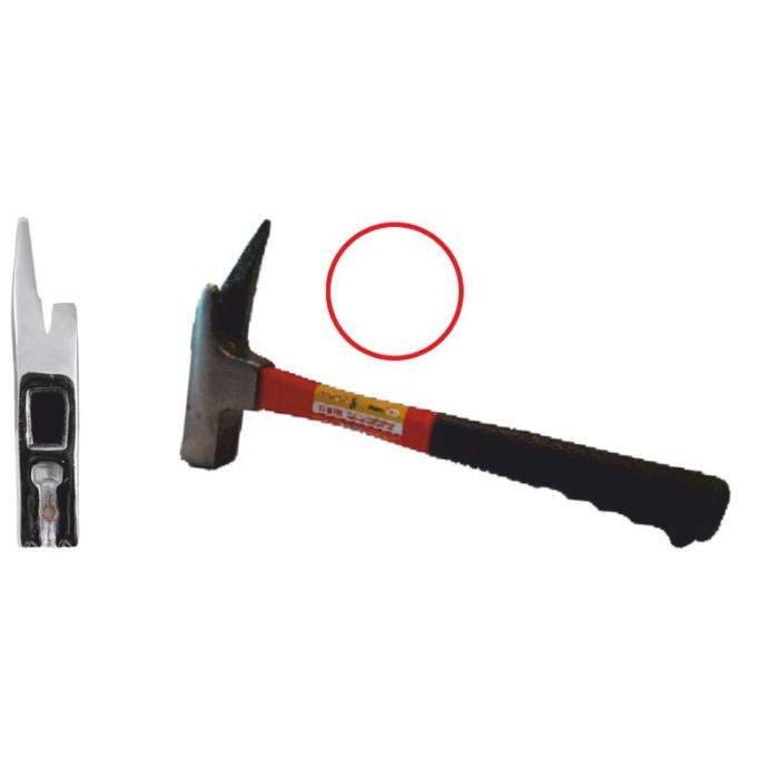 Ciocan cu gheara si varf spintecat, FS-10896, cu suport magnetic pentru cuie, 815g 0.815 Kg
