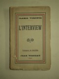 ILARIE VORONCA - L&#039;INTERVIEW, EDITIATA DE JEAN VIGNEAU, MARSEILLE, 1944