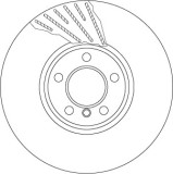 Disc Frana TRW DF6612S BMW Seria 5, 5 GT, 5 Touring, 6 Cabriolet, 6 Coupe, 6 Gran Coupe, 7