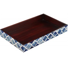 Tava decorativa Handicrafts Home, 25 x 15 cm, lemn, multicolor