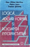 Cumpara ieftin Logica Adevar Formal Si Relevanta Interpretativa - Dan Mihai Barliba Petru Ioan Traian Stirbat , J43