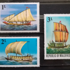 BC69, Maldive, 3 timbre corabii